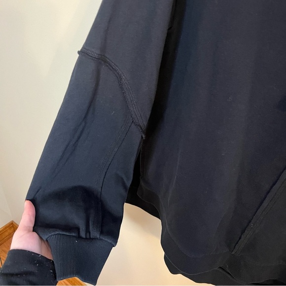 SWEATY BETTY Oversized Drop Shoulder Revive Hoodie Sweatshirt Black 8/M - Picture 6 of 14